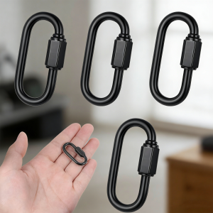 Quick Links Duty Durable Chain Connector Locking Carabiners for Connecting Hammock Key Chain Pet Leash Gym Camping