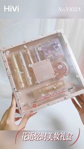 Valentines Day Beauty Gift Set Eyeshadow Eyebrow Blusher Concealer Lipstick All-in-One Makeup Kit Perfect for Beginners!