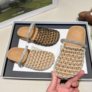 Water Drill Fishnet Breathable Woven Sandals for Girls