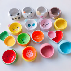 tổng hợp chén sứ nhỏ hình cà rốt tim kiwi  cam  dưa hấu vòm cho hamster - T3 PETS SHOP