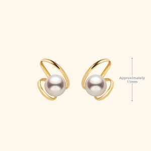 Helas | Freshwater Pearl 14k Gold Stylish Earrings