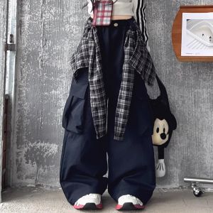 MPW | Fashionable Fall Girls Retro Checkered Leather Jacket Workwear Pants Set