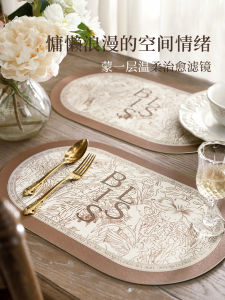 Tấm Trải Bàn Bằng Da Chống Thấm Nước Chống Dầu Chống Nóng Chống Trượt Tấm Trải Bàn Ăn Kiểu Phương Tây Tấm Trải Bàn Cách Nhiệt