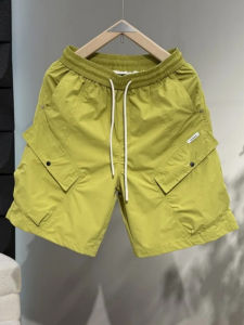 Summer Mens Casual Thin Cotton Shorts with Big Pockets Breathable Loose Fit Straight Leg Workwear Style Lightweight Comfy