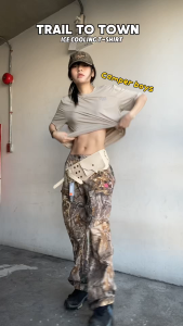 CAMPER BOYS : ICE COOLING T-SHIRT เสื้อยืดเดินป่าที่ใส่แล้วเย็น ใส่ได้ทั้งในป่าและในเมือง เสื้อวิ่งเทรล ลวดลายสะท้อนแสง