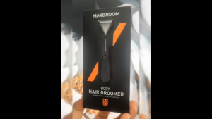 Upgraded Maxgroom 3-in-1 Waterproof USB Rechargeable Men Body Hair Trimmer Wet Dry Pubic Groin Shaver Groomer with LED Lighting for Sensitive Skin
