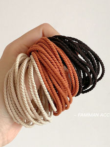 Dây Buộc Tóc Cao Su Bền Màu Đen Giản Dị Thanh Lịch Cho Phụ Nữ Phụ Kiện Tóc Buộc Tóc Búi Tóc Dây Buộc Tóc Cao Su Mềm Mại