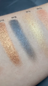 Shadow Brick eyeshadow palette with 11 SHADE 2 warm-toned shades including Pearl Glow Soft Champagne and Golden Brown. Ideal for creating a natural glow nude look.