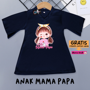 gaun bayi anak mama papa DTF printing gratis striker custom nama anak 0-3 thn bahan sun crepe lembut dan tebal