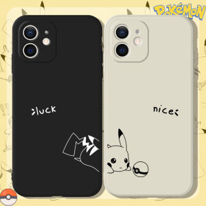 Cute Pikachu Couple Phone Case Simple 15Plus 16 Air 17ProMax 11 Xiaomi 12 Huawei 80 Honor 90 Redmi Protective Silicone Shell