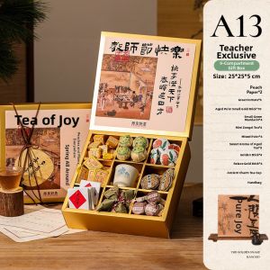 GUSTAGAT | Personalized Flower Tea Gift Box for Teachers and Elders