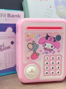 Kuromi Melody Electronic Lock PigBank Durable Savings Container ATM Password Safe Box Music Coin