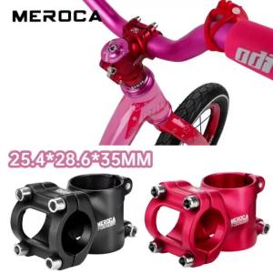 MEROCA mtb stem 35mm MTB Road Short bike stem 25.4 x 28.6 for Balance Bike Aluminum Alloy Power bicycle handlebar stem riser