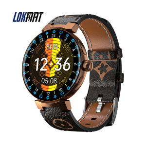 LOKMAT TIME Pro Smart Watch Bluetooth Calls Watch Fitness Tracking Heart Rate AI NFC Function Heart rate Blood pressure Blood oxygen Smartwatches For Android IOS Outdoor Remote control Bluetooth music Smartwatch Men
