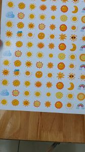 Sticker khen thưởng MẶT TRỜI CUTE tờ A4- SP28
