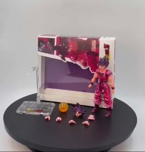 Bandai | Bandai Dragon Ball Large Goku Kaioken Anime Figure - Desktop Ornament Model Boy and Fan Gift Collectible Action Figure
