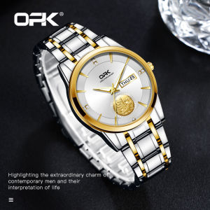 OPK 100% Genuine Original Luxury High Quality Watch Men Waterproof Luminous Round Shock Resistant Calendar Diamonds Calendar