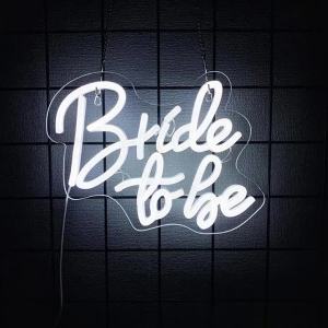 Bride to be Neon Sign for Wall DecorLED Neon Light Wedding Signs for Bridal Shower Bachelorette Engagement Party Decor