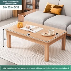 Multifunctional Suitable for Small Spaces Rectangular Chinese Style Minimalist Coffee Table