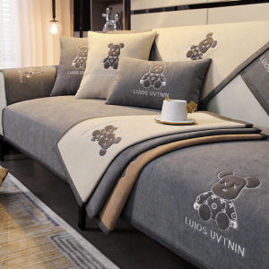 Washable L Shaped & 1/2/3/4 Seater Sofa Cushion Non-slip Back Towel Plush Couch Cover Chenille Sofa Protector Cover Carpet Sofa Decor Blanket