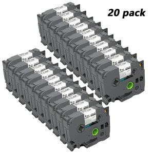 1~20PK Tze221 Compatible for Brother 9mm Strong Adhesive Label Tapes tze 221 tze621 121 for Brother P-touch Label Printer