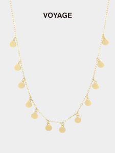 ZHENGZHAO | Luxury Minimalist Gold Sequin Necklace Lockbone Chain