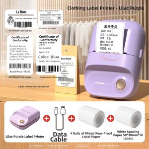 deli | Portable Handheld Bluetooth Thermal Printer for Price Labels Barcode