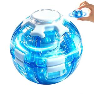LED Magic Press To Spin Stress Relief Fidget Balls Autism ADHD Focus Quiet Cool Gadgets Unique Gifts For Kids Adults