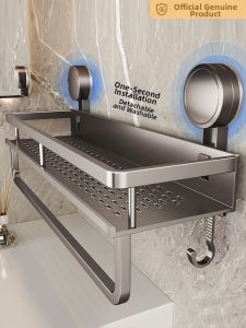 Suction Wall-Mounted Shelf Bathroom Storage Rack