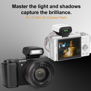 ORDRO FL-10 Mini Camera Flash Camera Flash Speedlite for Fuji/Sony/Nikon/Canon Digital Film Cameras Portable Mini hot Shoe Flashlight for DSLR Cameras