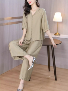 Shalldoer | Stylish Summer New High-end Linen Womens Suit