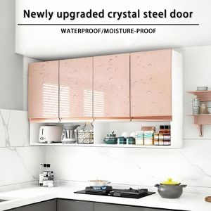 Global Aluminum Kitchen Cabinet Anti-termite Glass Door Hanging Cabinet Wall For Kitchen Storage Pantry/Dish Cabinet Spice Rack