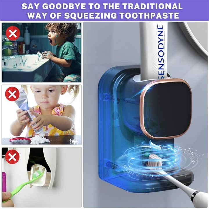 Automatic Toothpaste Dispenser Wall Mounted Electric Toothpaste ...