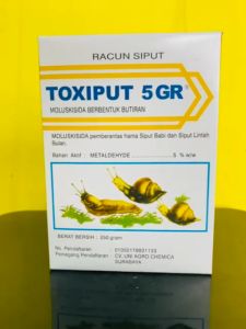 Racun siput TOXIPUT 5 GR isi 250 gram dari ACM joss tenann!! Pengendalian Hama Siput Bahan Aktif Metaldehide Produk Pestisida Ramah Lingkungan - Lazada