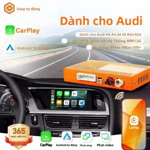 SAZYAUTO Không Dây CarPlay Android Auto Module Cho Xe Audi A4 B8 A5 Q5 2009-2015 Gương Liên Kết Bluetooth Camera Phía Sau Hỗ Trợ