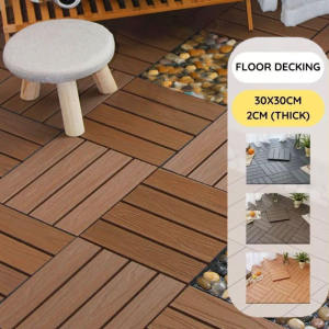 Plastic Wood Floor Decking Outdoor Garden Decoration Floor Tiles Balcony Flooring