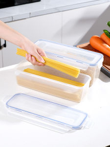 กล่องเก็บเส้นaghettiขนาดใหญ่ กล่องเก็บอาหารทรงสี่เหลี่ยมจัตุรัส ป้องกันการเสื่อมสภาพ กล่องเก็บเส้นaghettiแบบแขวน กล่องเก็บอาหารแบบปิด