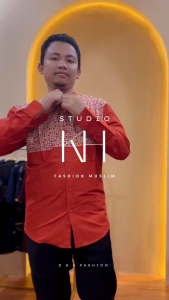 Kemko KH Motif Grafis Premium Lengan Panjang Slimfit/Jumbo