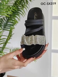OCTAVIA Sandal Wedges Soft Wanita Diamond Bead Series #OC-SX319 (FREE BOX)