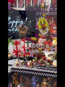 Bộ Sticker Hình Nhân Vật Hoạt Hình Five Nights At Freddys FNAF Hộp Giấy Đựng Nước Dùng Trang Trí Bao Bì Kẹo Đồ Trang Trí Cần Thiết Cho Tiệc Sinh Nhật
