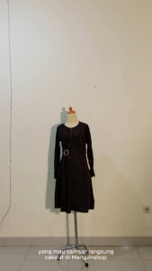 DRESS GAMIS FASHIONABLE KATUN PRISKET SIZE M-XXL FIT TO 85KG WARNA CAKEP MOTIF POLKADOT