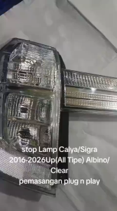 STOP LAMP LAMPU STOP  TAIL LAMP CALYA-SIGRA 2016-2026 MiIKA CLEAR/BENING(VARIASI/MODIFIKASI) LAMPU REM/STOP BELAKANG COMPLETE/SATUAN