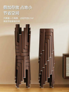 Thickened Plastic Stool for Home Use Foldable Dining Table Stool Minimalist Modern Windmill Design Ideal for Adults