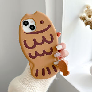 EOENKK | Japan Style 3D Taiyaki Phone Case For iPhone 17 Pro 18 17 16 15 14 13 12 Pro Max Air iPhone 11 Soft Silicone Cute Cartoon Cover