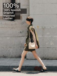 CNTYCHE | Imported Top Layer Cowhide Leather Tote Basket Bag For Commuting