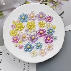 Charm hoa mận hoa đào sakura nhựa trong (có dạ quang) trang trí toploader vỏ ốp điện thoại DIY