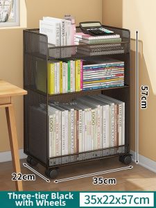 Mobile Book Storage Box Shelf