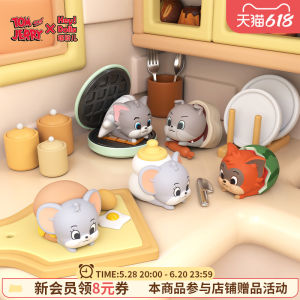 Creative Mini Blind Box Suplay Cat And Mouse Exploration Delight House Figurine Cute Particle Birthday Gift Animation Toy