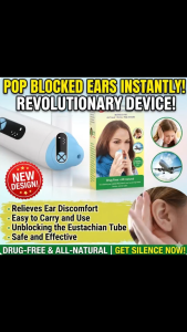 [SG Stock] Ear Pressure Relief Device | Eustachian Tube Unclogger for Flying Diving & Swimming | Rechargeable Ear Pressure Balancer | Relieve Ear Pain & Blockage