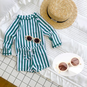 ชุดว่ายน้ำกันแดดแขนยาว ชุดกีฬาสำหรับเด็กชาย ชุดกีฬาฤดูร้อนสำหรับเด็กชาย ชุดว่ายน้ำกันแดด ชุดว่ายน้ำเด็กชาย ชุดว่ายน้ำเด็กชาย